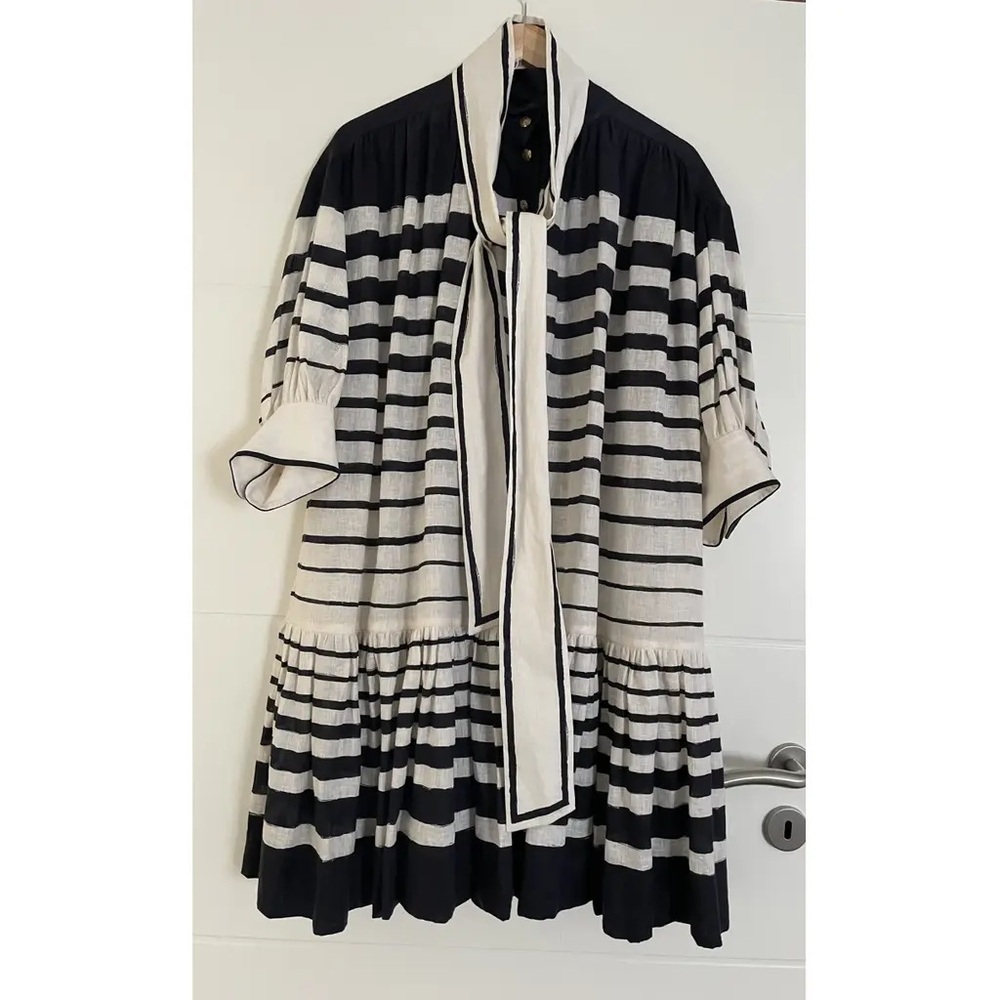 Zimmermann Black and White Striped Mini Dress - Picture 4 of 5